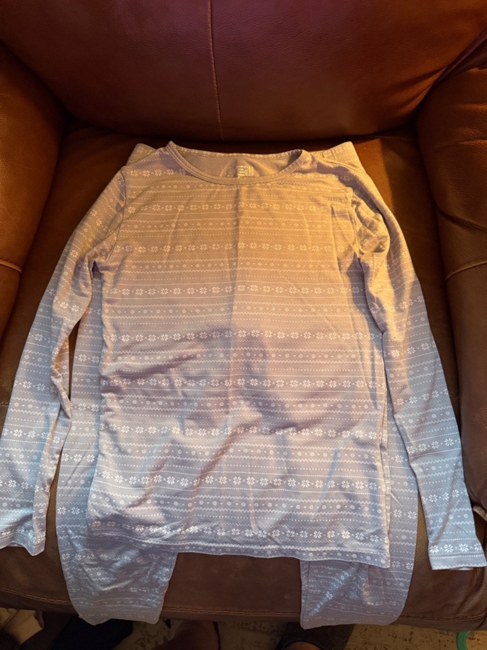 Girls Light Gray Long Sleeve Top and leggings size medium